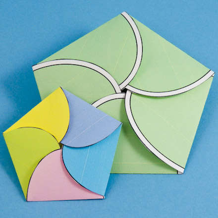 Five-Petal Pentagon Envelopes - medium and small