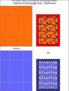 Pattern for two Halloween treat boxes