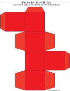 Plain red box pattern; ready to print