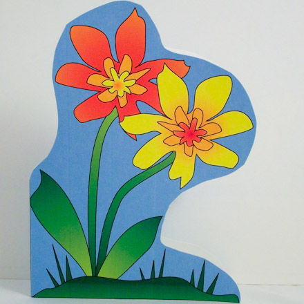 Fun shaped flower card