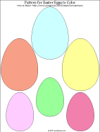 Plain Easter eggs to color