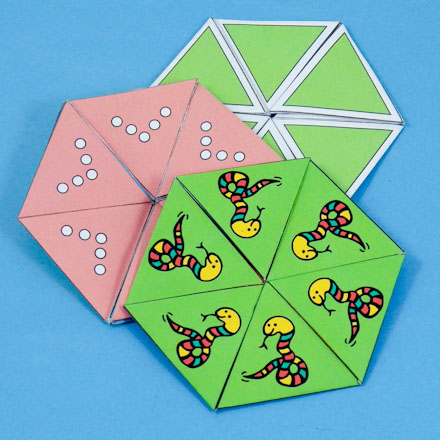 Hexa-hexaflexagon - three versions