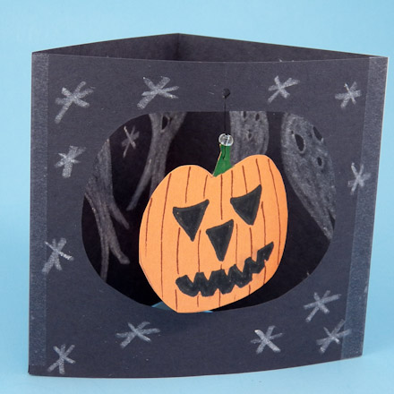 Kids' Halloween Spook House 3-D Dangler Cards
