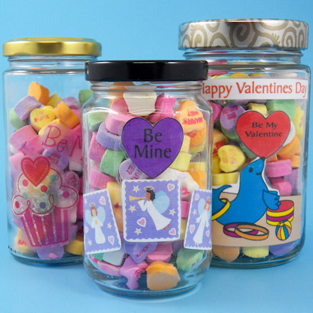 Valentine's Day candy jars