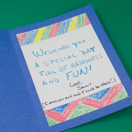 Kids' Four Patch Birthday Card - inside