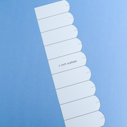 Scalloped edge ruler