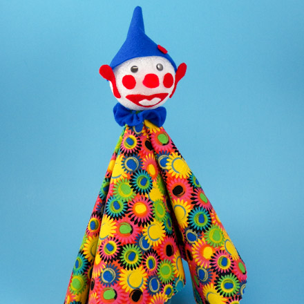 Clown with cloth drape clothing
