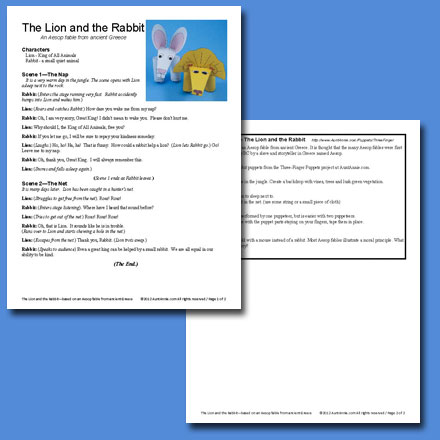 Puppet play - TheLion and the Rabbit