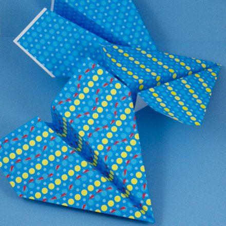 Floating Wing Gliders made with Sky Blue Dots ePapers