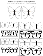 Black&white Butterflies pattern for Paper Sunflowers