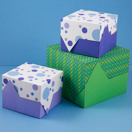Interlocking Boxes with point sides