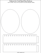 Pattern for Oval Box Bottom - 4.75" by 3.5"