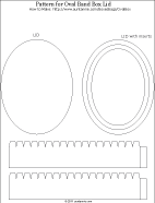 Pattern for Oval Box Lid - 4.75" by 3.5"