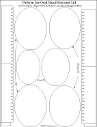 Pattern for Oval Box and Lid - 3.5" by 2.6"