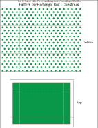 Pattern for green Christmas box