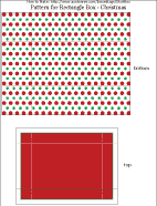 Pattern for red Christmas box