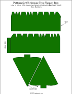 Pattern for Christmas Tree Shaped Box bottom, green