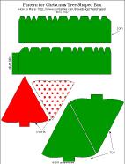 Pattern for Christmas Tree Shaped Box - top