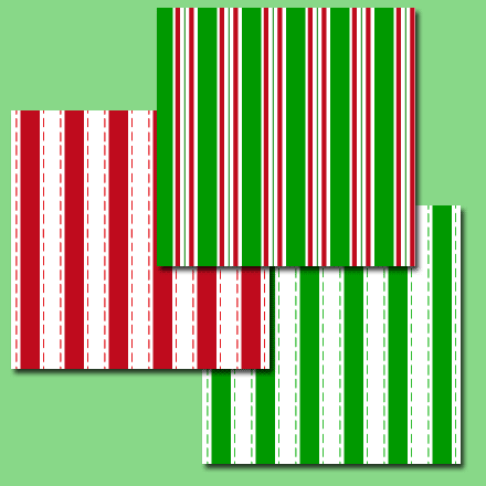 Christmas Stripes Set digital papers