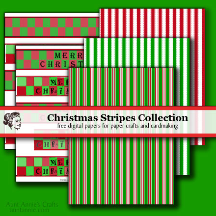 Christmas Stripes digital paper downloads