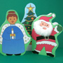 Shaped cards for Christmas - angel, pine tree and Santa