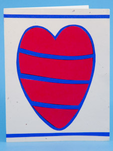 Cut and cut-apart paper heart Valentine's Day card