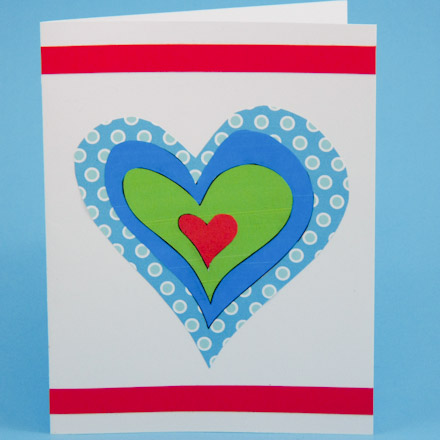 Layered hearts paper cuts Valentine
