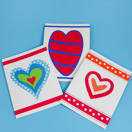 Cut Paper Heart Valentines