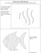 Printable pattern for fish stencils