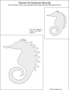 Printable pattern for seahorse stencils