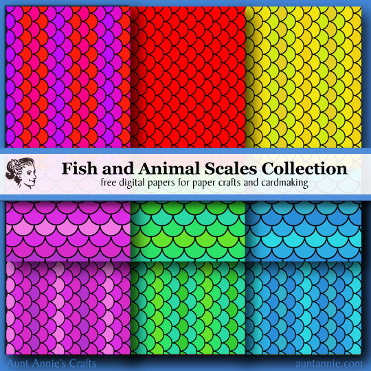 Fish and Animal scales digital paper collection
