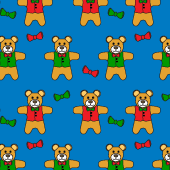 Digital paper: Christmas bears and bow-ties