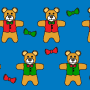 Digital paper: Christmas bears and bow-ties