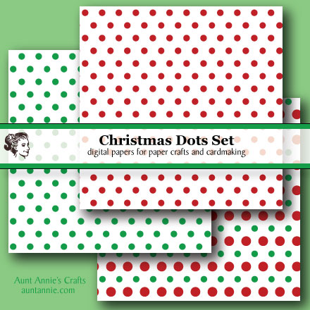 Christmas Dots digital papers