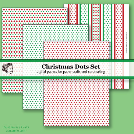 Christmas Dots digital paper downloads