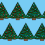 ePaper: Christmas trees on blue
