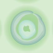 Digital paper: 2" Green Tranquil Circles
