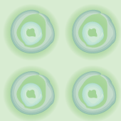 Digital paper: 1" Green Tranquil Circles