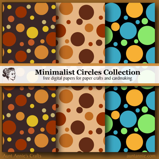 Minimalist Circles digital paper collections