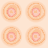 Digital paper: 1" Orange Tranquil Circles