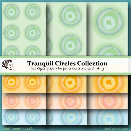 Tranquil Circles digital paper collection