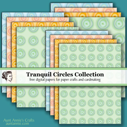 Tranquil Circles digital paper collection