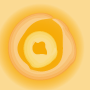 Digital paper: 2" Yellow Tranquil Circles