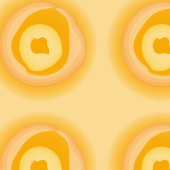 Digital paper: 1.5" Yellow Tranquil Circles