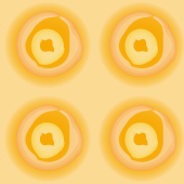 Digital paper: 1" Yellow Tranquil Circles