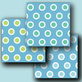 White+ Dots on Blue digital papers