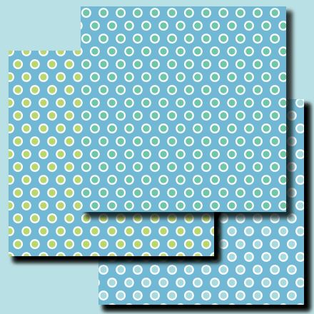 White+ Dots on Blue digital papers