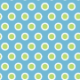 Digital paper: White dots plus spring green dots on blue background