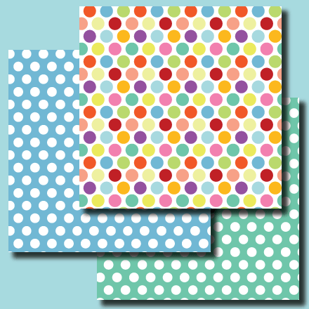 Easter dots digital papers