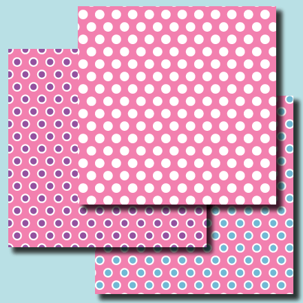 Pink Easter dots digital papers